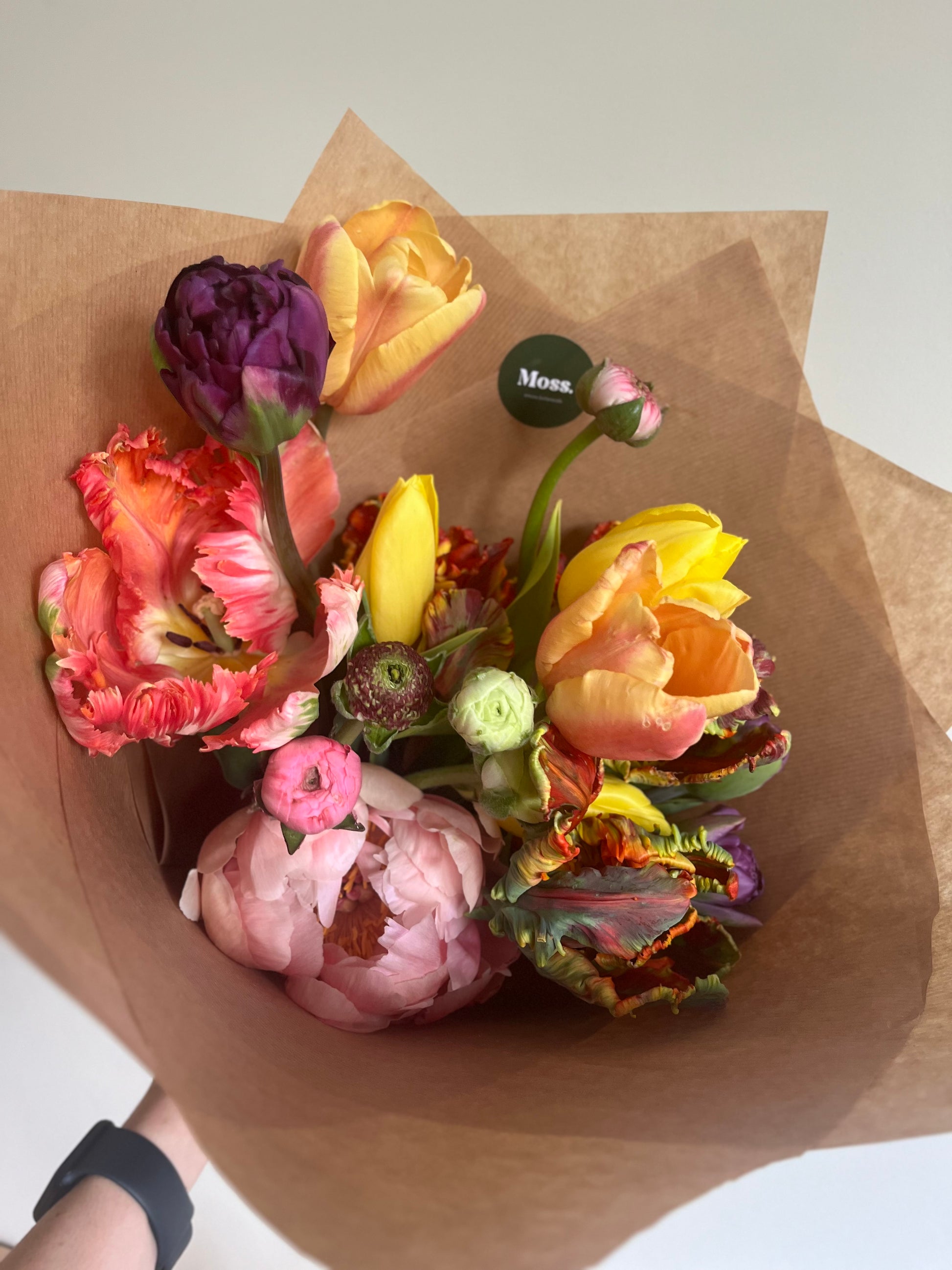 Moss Botanicals Edinburgh Spring Flowers tulips ranunculus